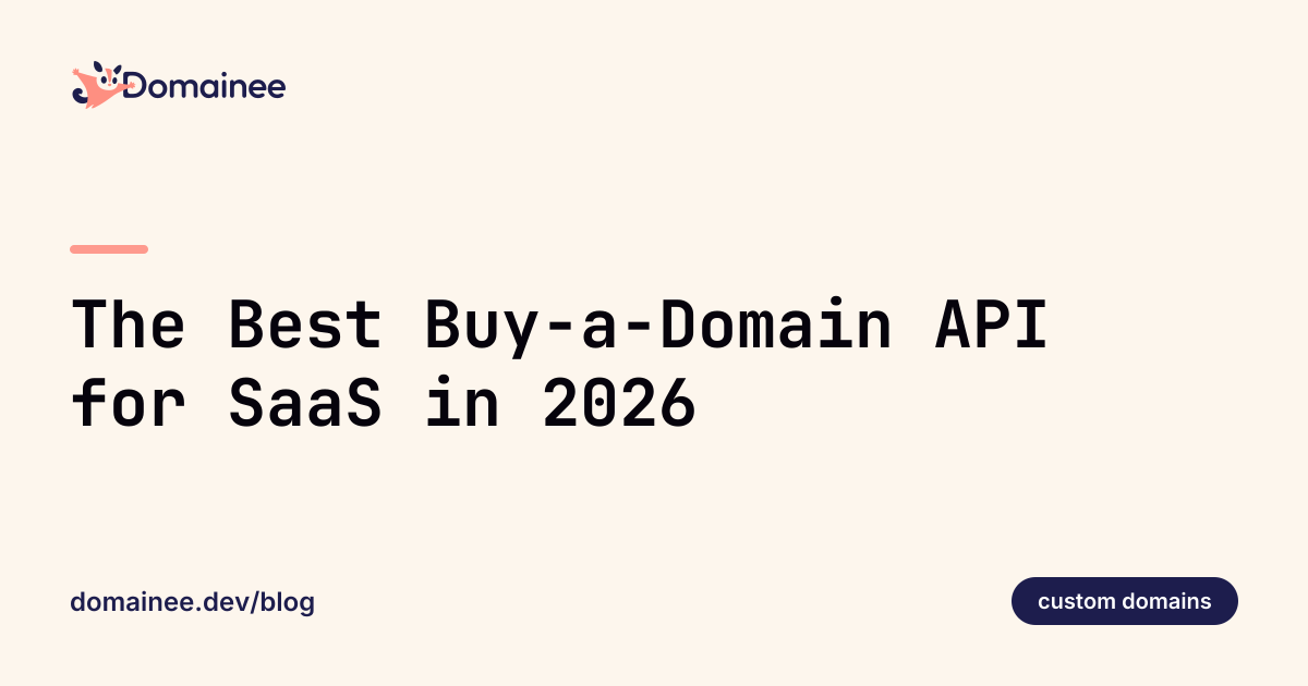 The Best Buy-a-Domain API for SaaS in 2026