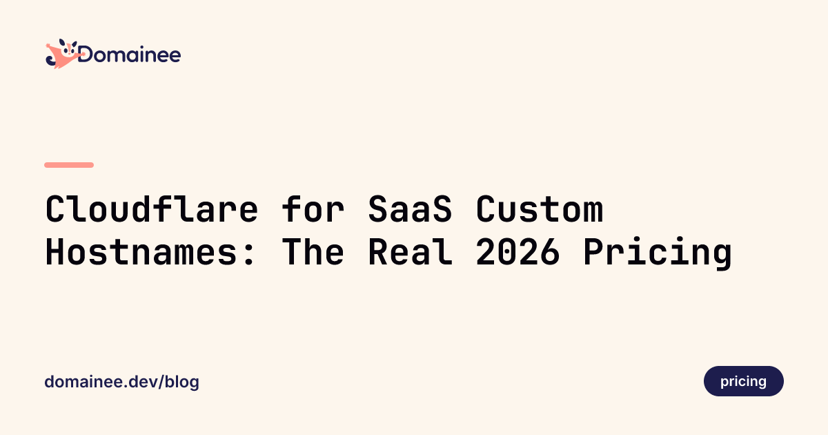 Cloudflare for SaaS Custom Hostnames: The Real 2026 Pricing