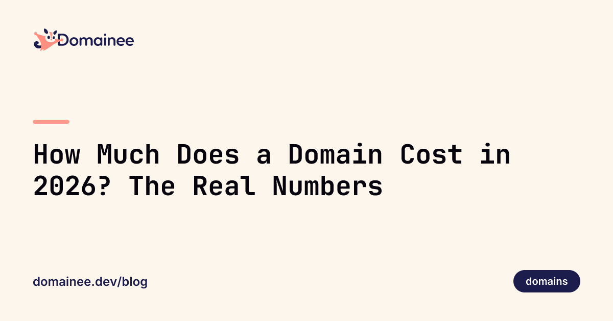 How Much Does a Domain Cost in 2026? The Real Numbers